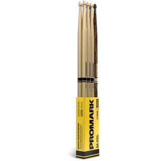 ProMark Rebound 5A Hickory Drumstick, Eichelholzspitze, FireGrain Bonus 4er-Pack