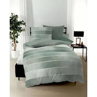 KAEPPEL Timeless Mako-Satin jade 155 x 220 cm + 80 x 80 cm