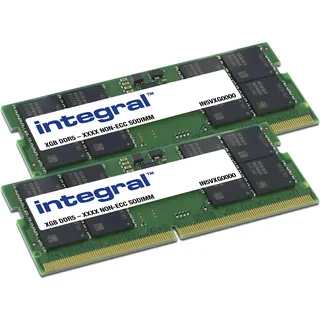 Integral 16GB Kit (2x8GB) DDR5 RAM 4800MHz SODIMM Laptop Notebook Arbeitsspeicher-Modul