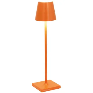 Zafferano, Poldina Micro Lampe, Kabellose, Wiederaufladbare Tischlampe mit Touch Control, Geeignet für Wohnzimmer und Außenbereich, Dimmer, 2200-3000 K, Höhe 27,5 cm, Farbe Orange