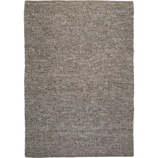 Padiro Sanfter Wollteppich 120 x 170 cm - Hellgrau - modernes Uni-Design - für Fußbodenheizung - aus Wolle - Grau