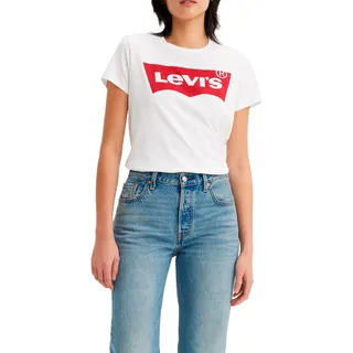 Levi's Damen T-Shirt, The Perfect Tee, Weiß (Batwing White Graphic 53),  Gr. XS