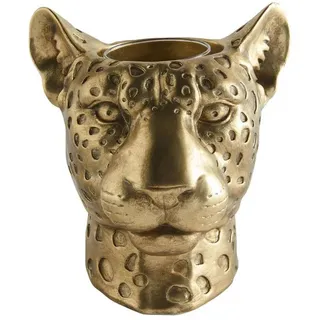 Next Dekovase Dekorative Vase, Gepard-Kopf goldfarben