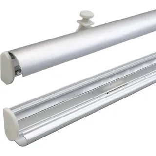 Liedeco Klappbarer Paneelwagen für Flächenvorhangstoffe, Schiebevorhang inkl. Beschwerung | 1 Stück - alumium | 60 cm