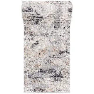 Mazovia Läufer Modern Abstrakt Beige Anthrazit Flur, Schlafzimmer, Diele, Fußbodenheizung beige|braun 100 cm x 300 cm