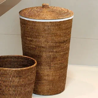Decor Walther Basket Wäschekorb 65 cm dunkler mit Deckel