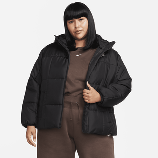 Nike Sportswear Essential Therma-FIT Puffer-Jacke für Damen (Übergröße) - Schwarz, 1X