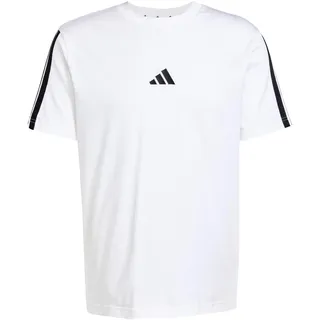 adidas Essentials 3-Streifen Single Jersey Kurzarm-T-Shirt White 2 / Black XL