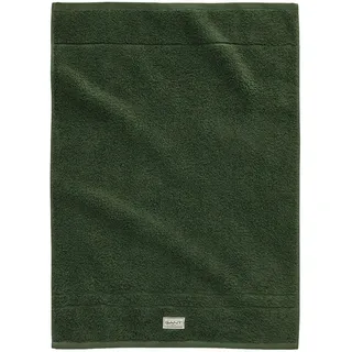 GANT Gästetuch - Premium Handtuch, Frottee, Baumwolle, Logo, uni Grün (Pine Green) / 30x50cm