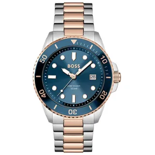 BOSS Analog Quarzuhr für Herren mit Rotgoldfarbenes Edelstahlarmband - 1514012