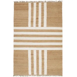 Solista Flag jute Teppich - Beige / Naturweiß 200x300