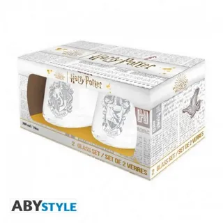 abysse corp sas HARRY POTTER 2 Glass Set Ravenclaw & Hufflepuff