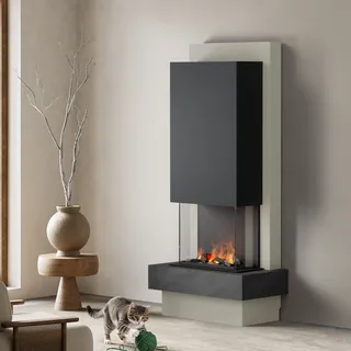muenkel design Milano [moderner Design Elektrokamin Opti-myst]: Galaxy (Schiefer dunkelgrau) - Schwarz