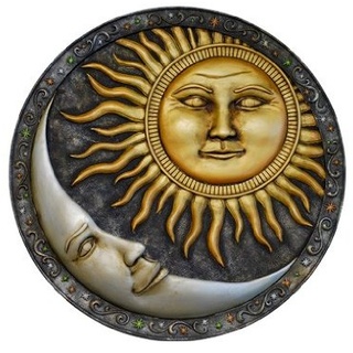 apalis Wandtattoo No.459 Sun and Moon Astronomie Sonne Himmel Weltall Mond