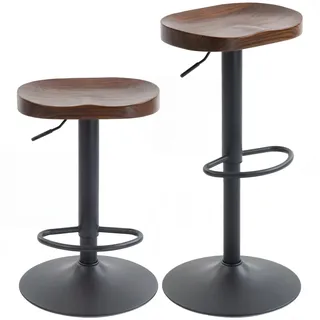 Homcom Barhocker 41,5 x 41,5 x 61-82 cm Braun