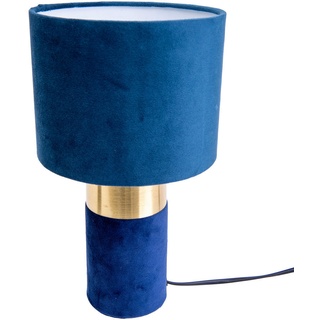 Näve Tischleuchte Bordo, Blau, Textil, 32 cm, Lampen & Leuchten, Innenbeleuchtung, Tischlampen, Tischlampen