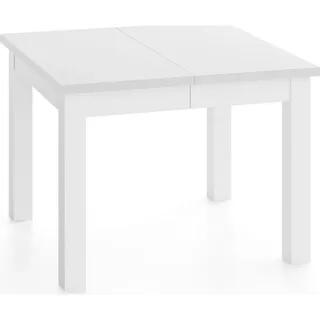WFL GROUP Quadratischer Esstisch 80 x 76,5 x 80 cm weiß