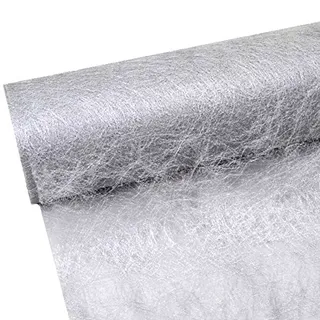 Deko AS GmbH Sizoflor Tischband Silber - 30 cm x 5 Meter – Perfekt für Hochzeiten, Feiern und Festlichkeiten