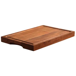 KESPER® Tranchierbrett Schneidebrett, Akazie, FSC, Massivholz, (1-St), mit Griffmulden und Saftrille beige