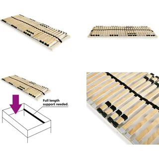 vidaXL Lattenrost mit 28 Latten 7 Zonen 70 x 200 cm - Lattenrost - Lattenroste - Bettrahmen - Bettrahmen - Braun