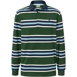 Tchibo - Langarm-Poloshirt - Herren - Gr. S - weiß/gestreift