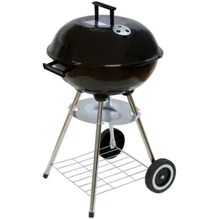 Grill Kugelgrill ALTEA HILLS Holzkohle Grill m. Räder Schwarz Grillfläche Ø 41cm