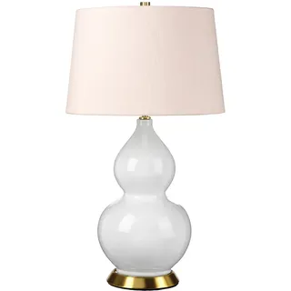 Elstead Elstead Lighting ISLA Tischlampe E27 Gealtertes Messing, Weiß, Rosa ISLA-AB-TL-PINK