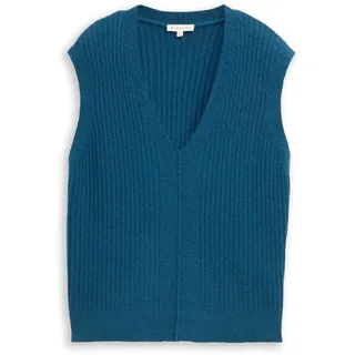 Tom Tailor Damen 1047693 RIPP Pullunder mit V-Ausschnitt (1er Pack) - S