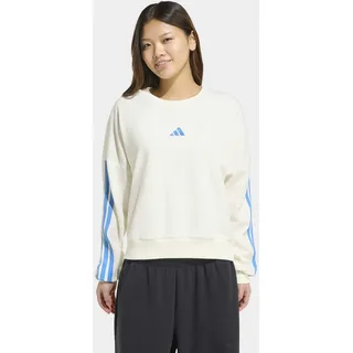 adidas Essentials 3-Streifen Sweatshirt Weiß 36