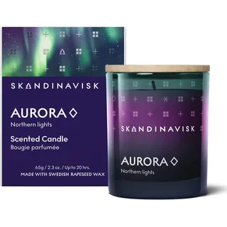 Skandinavisk AURORA Duftkerze. Duftnoten: Sandelholz und Wacholderbeeren, Jasmin und Limette. 65 g.