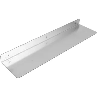 Schwebendes Wandregal aus Edelstahl, 40x10 CM, Platzsparend für Küche | Lineare Form, Silberfarben, ohne Bohren Montierbar, für Büro und Ordnung, Modernes Design