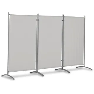 LECO Stellwand 3-teilig mit Stahlrohrgestell grau