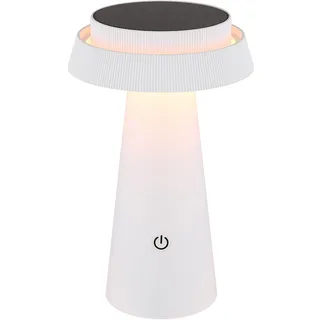 GLOBO Solarleuchte Kunststoff H 23 cm inkl. Touchdimmer weiß