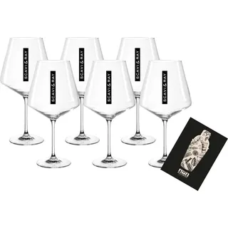 Scavi & Ray Weingläser NEU - 6er Set Glas / Gläser für Prosecco / Champagner / Wein Gläser Klar mit 0,2L Eichung