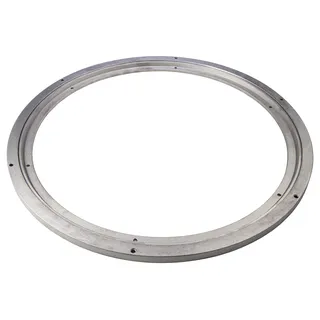 Gedotec Schwerlast-Drehbeschlag 360° Drehscheibe drehbar Ø 450 mm | Drehteller Stahl silber | Druckkugellager Tragkraft 350 kg | Dreh-Ring zum Schrauben für Möbel - TV uvm. | 1 Stück - Drehkranz Küche