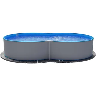 Waterman Exklusiv Stahlwandbecken Achtform Tiefe 150 cm 625 x 360 x 150 cm