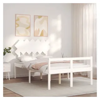 vidaXL Seniorenbett 90 x 200 cm Weiß