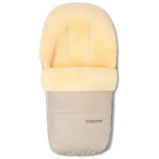 Hofbrucker Kinderwagen Fußsack Polaris – Warm & kuschelig, ideal für Babys & Kleinkinder, hochwertiges Lammfell, passend für Joolz, Cybex & Bugaboo Sportsitz, atmungsaktiv und Wind & Wasser abweisend - Einheitsgröße