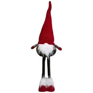 Christmas Paradise Weihnachtsfigur Weihnachtswichtel ausziehbar (stehend, 1 St., Weihnachtsdeko), ausziehbare Teleskopbeine, rot-grün
