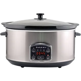 Beper BC.510 Slow Cooker, Crock-Pot, 280 W, 4,5 Liter, Glaskeramik, Schongarer
