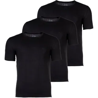Boss T-Shirt Baumwolle unifarben, schwarz, NOS