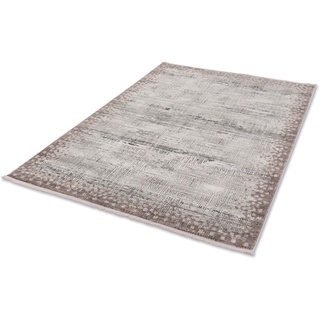 Teppich »Vercelli 234 Kurzflorteppich«, rechteckig, wollig weiche Oberfläche, mit Fransen, 3-D Effekt, Wohnzimmer, 26142827-0 beige, creme 9 mm