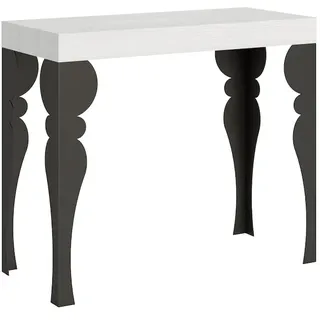Itamoby Ausziehbare Konsole 90x40/300 cm Paxon White Ash Anthrazitrahmen