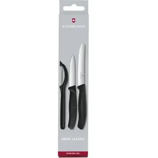 VICTORINOX Gemüsemesser-Set mit Schäler Swiss Classic - schwarz