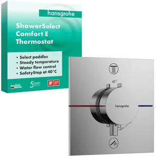 Hansgrohe ShowerSelect Comfort E Duschthermostat Unterputz für 2 Verbraucher Chrom 15572000
