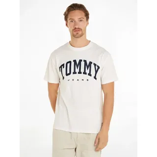 Tommy Jeans T-Shirt TJM REG ARCH VARSITY TEE EXT mit Logoprint weiß XXXL