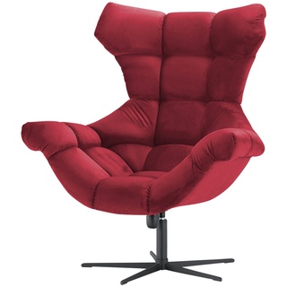 switch Sessel aus Samt Sensi , rot , Maße (cm): B: 103 H: 119 T: 84