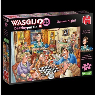Jumbo Spiele Puzzle Wasgij Destiny 25 - Games Night - 1000 Teile, 1000 Puzzleteile