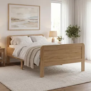 Homestyle4u Komfortbett 140 x 200 cm Braun