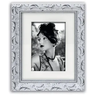 IDEAL TREND Bilderrahmen Modica Holz Bilderrahmen Posterrahmen Vintage Collage Picture Frame Fo weiß 18x24
